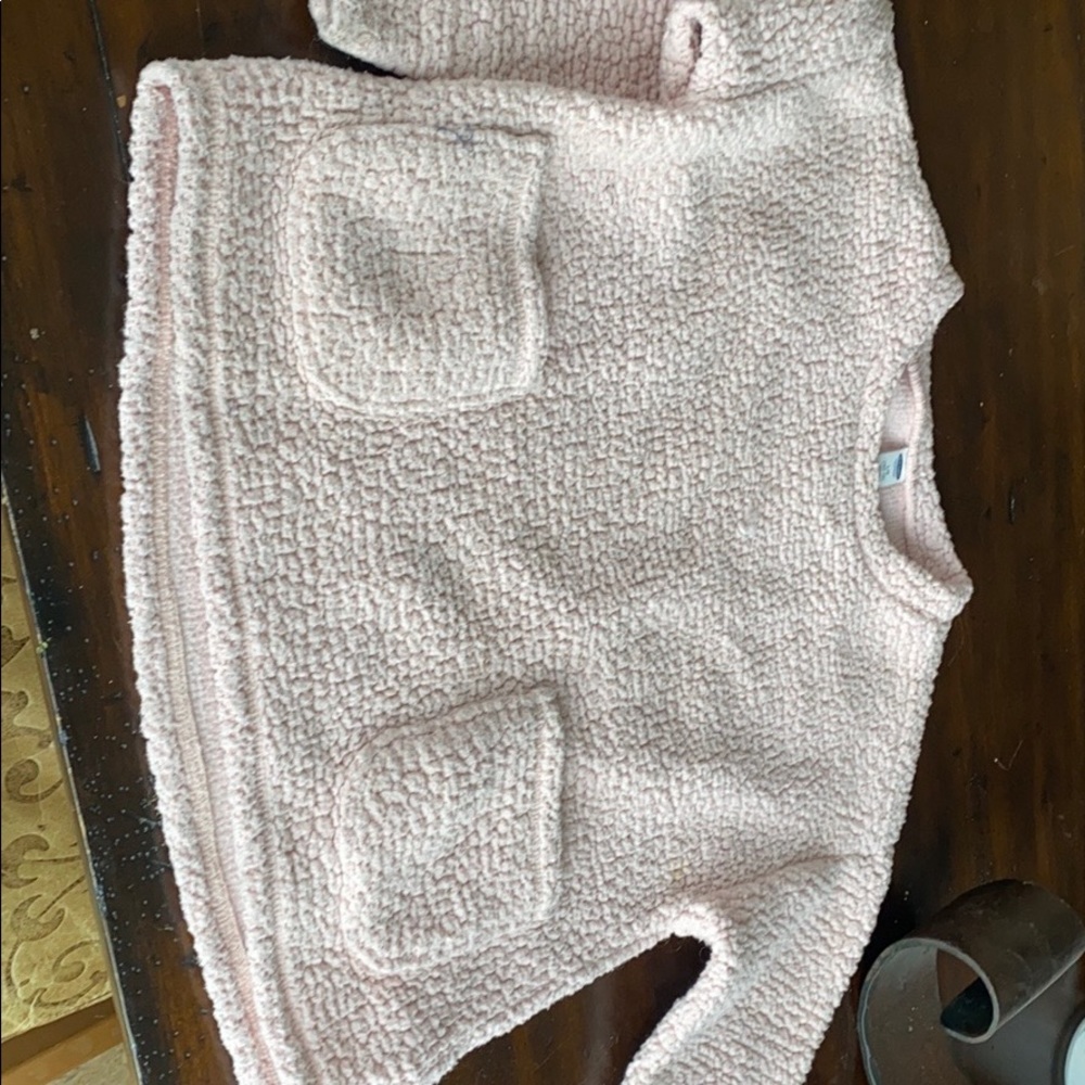 Sweater, fleece, light pink.